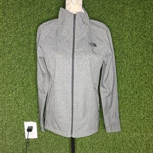 EUC The North Face Women's Light Gray Fleece Full Zip Jacket Medium